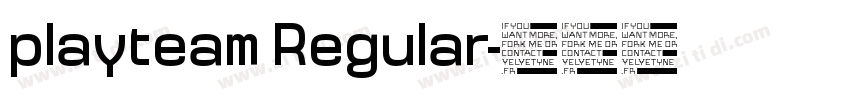 playteam Regular字体转换